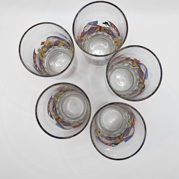 Colorful Playing Card Themed Glasses, Set Of 5 - Picture 3 of 5